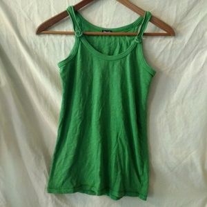 🎃🎃Splendid Green Tank Button Detail